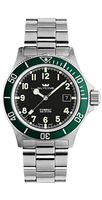 GLYCINE COMBAT SUB automatic steel bracelet Ref. 3863.19AT2 V-1 (green bezel) | 3863.18AT O-1 (orange bezel)